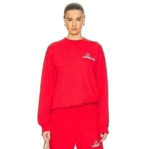 Sporty & Rich Prep Crewneck Sweatshirt Sports Red